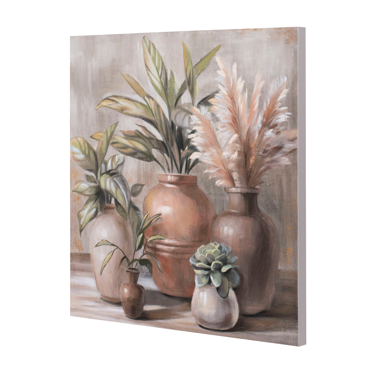 Quadro Home ESPRIT Vaso Cottage 80 x 3,7 x 80 cm (2 Unità)