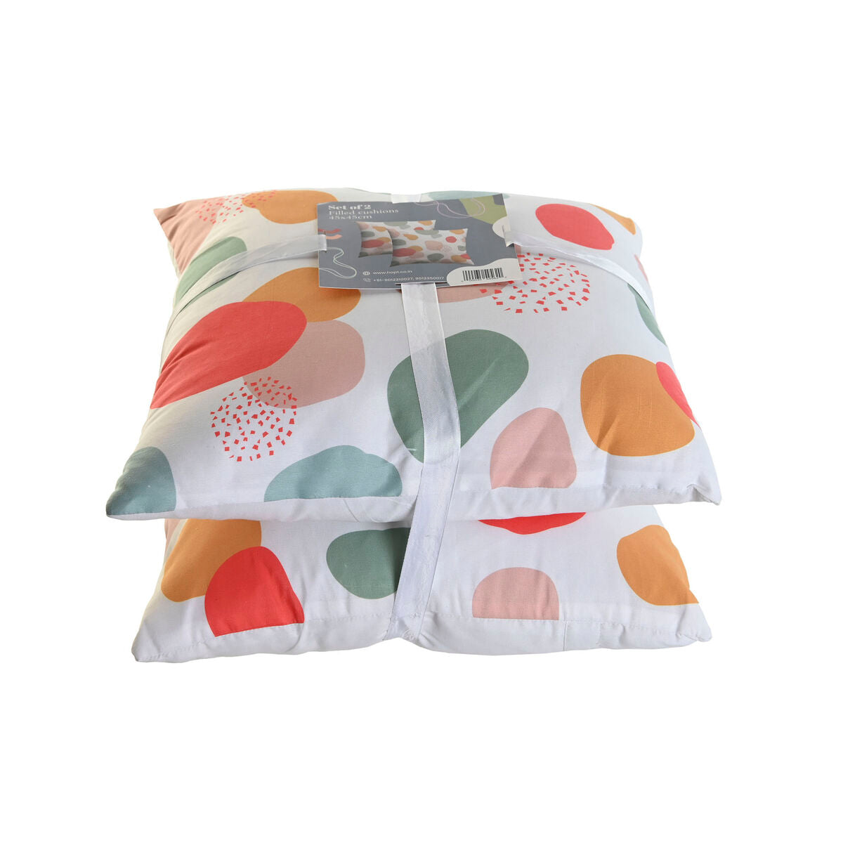 Set di cuscini Home ESPRIT Tropicale 45 x 8 x 45 cm (2 Unità)