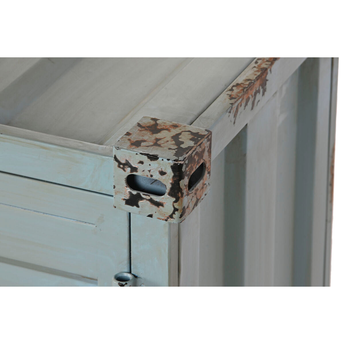 Portabottiglie Home ESPRIT Turchese Metallo Legno MDF 77 x 37 x 64 cm