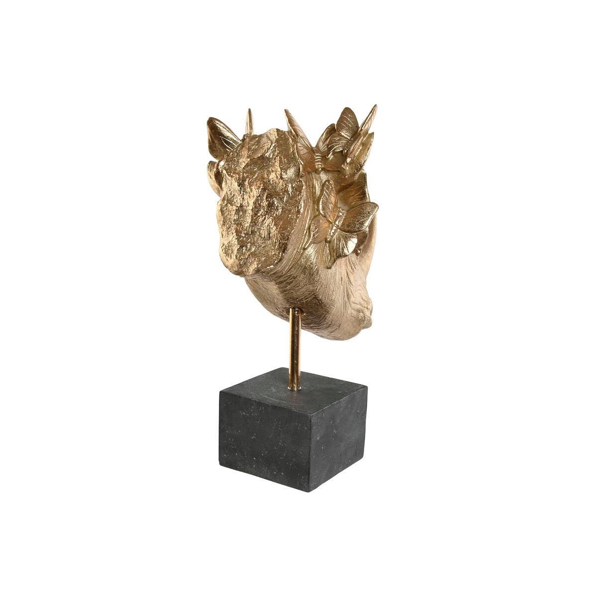 Statua Decorativa Home ESPRIT Nero Dorato 33 x 24 x 43,5 cm