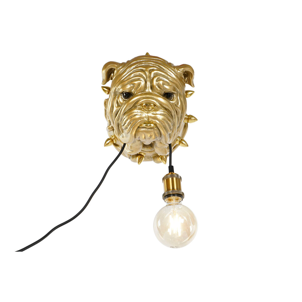 Lampada da Parete Home ESPRIT Dorato Resina 50 W Moderno Bulldog 220 V 25 x 23 x 29 cm