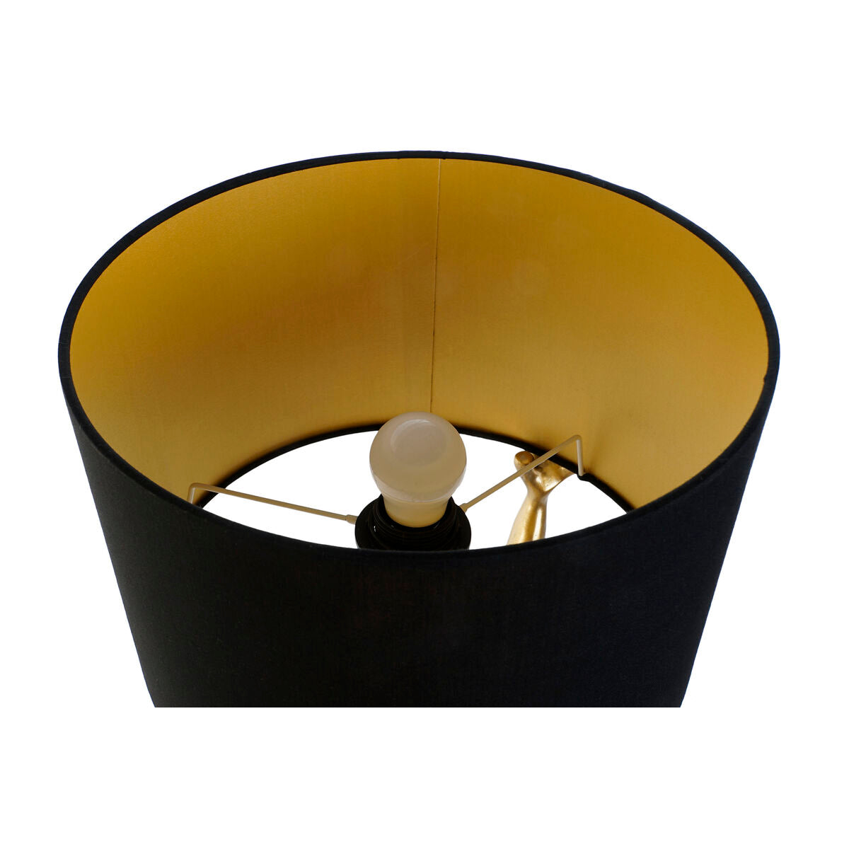 Lampada da tavolo Home ESPRIT Nero Dorato Resina 50 W 220 V 31 x 28 x 50 cm (2 Unità)