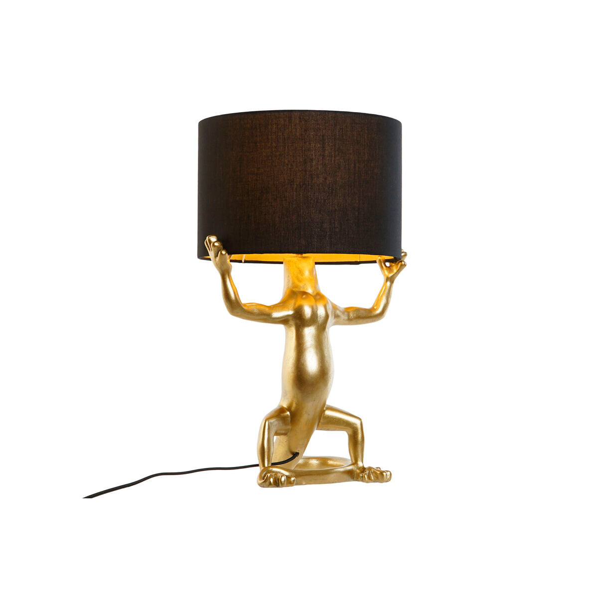 Lampada da tavolo Home ESPRIT Nero Dorato Resina 50 W 220 V 31 x 28 x 50 cm (2 Unità)