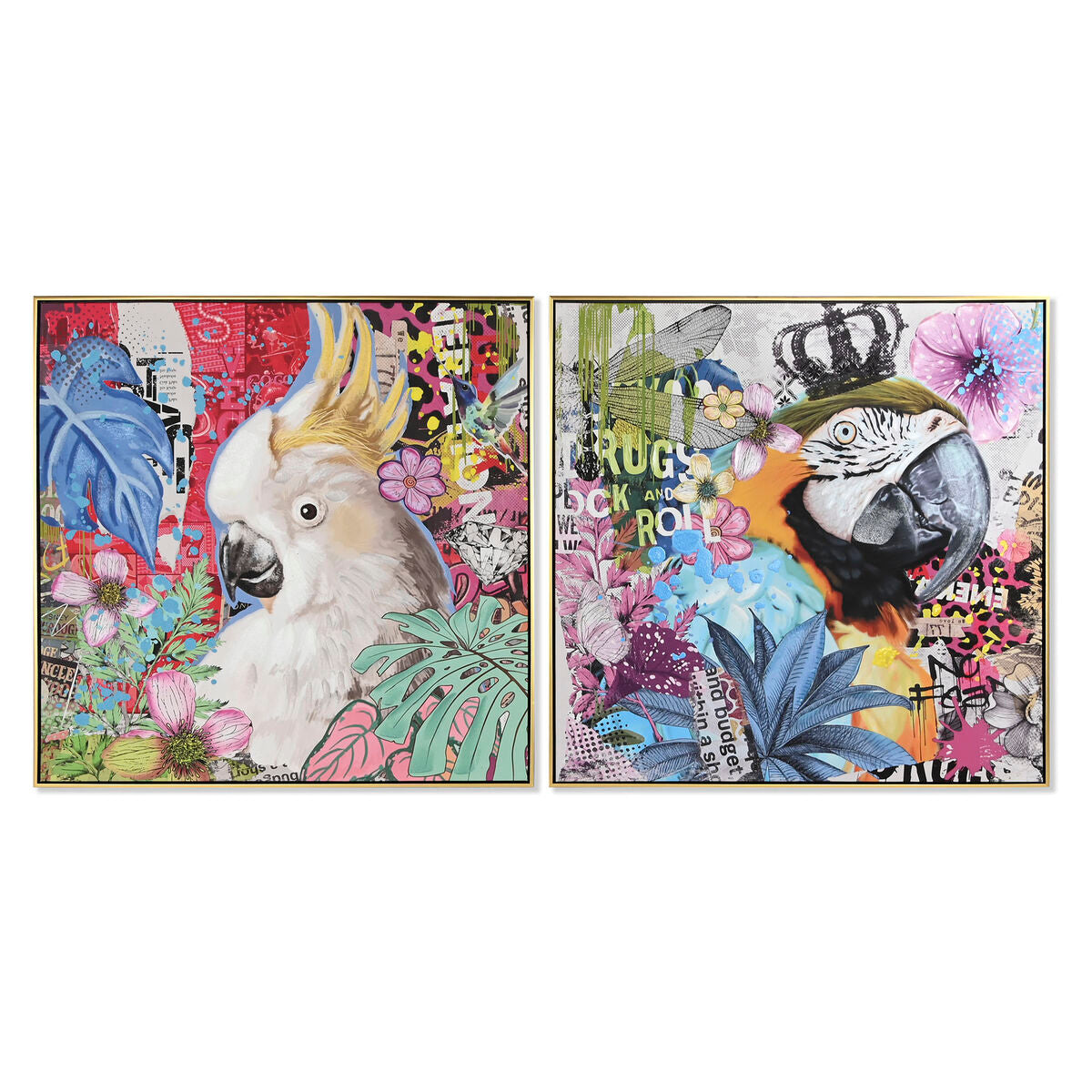 Quadro Home ESPRIT Moderno 80 x 3,5 x 80 cm (2 Unità)