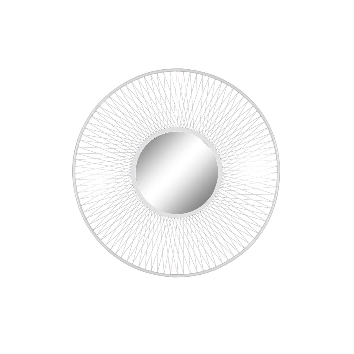 Specchio da parete Home ESPRIT Bianco Metallo Specchio Città 90 x 2 x 90 cm