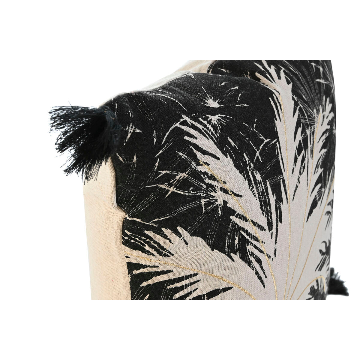 Cuscino Home ESPRIT Nero Boho Palma 45 x 5 x 45 cm