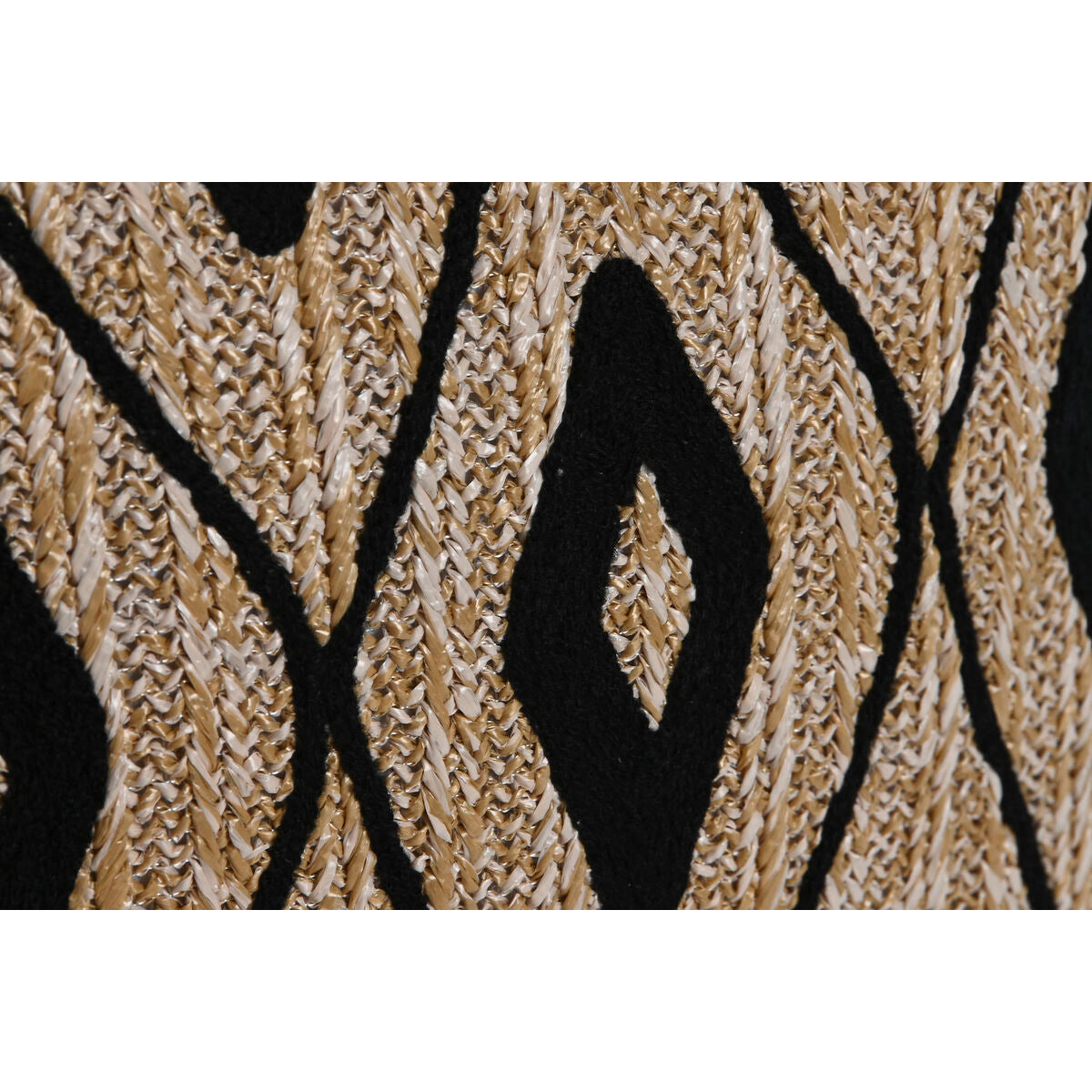 Cuscino Home ESPRIT Nero Naturale 42 x 15 x 42 cm