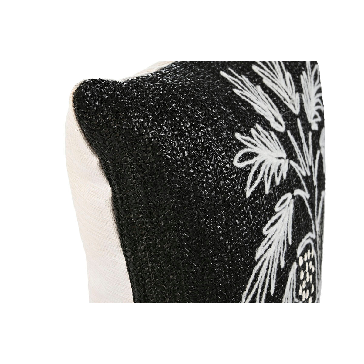Cuscino Home ESPRIT Bianco Nero Palma 42 x 15 x 42 cm