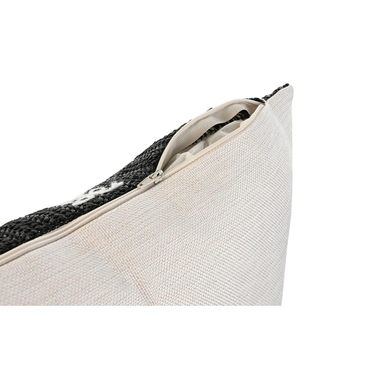 Cuscino Home ESPRIT Bianco Nero Palma 42 x 15 x 42 cm
