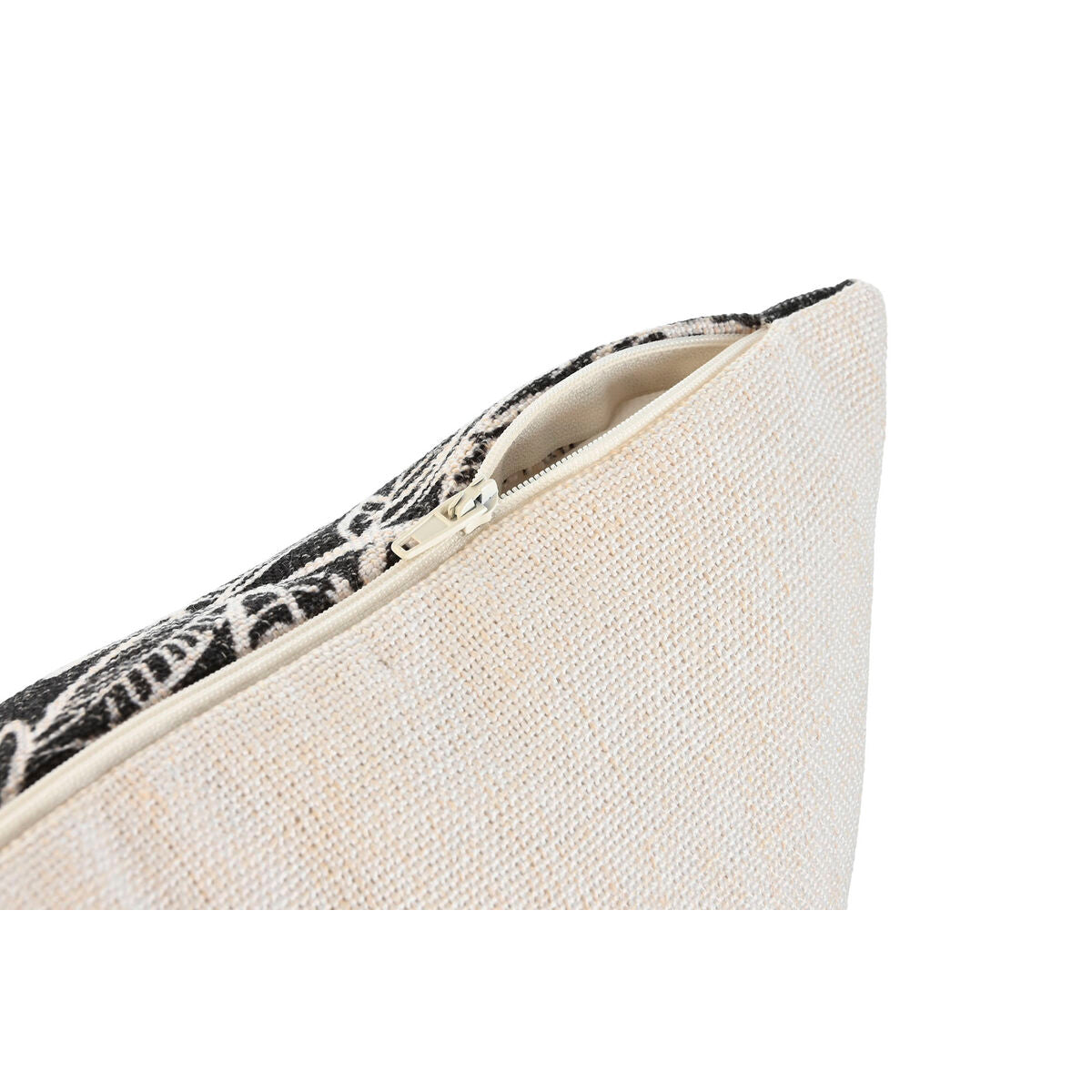 Cuscino Home ESPRIT Bianco Nero Stampato 45 x 15 x 45 cm
