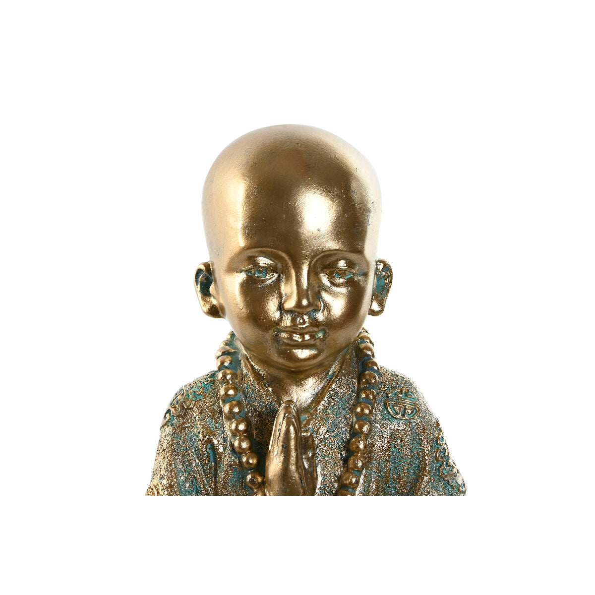 Statua Decorativa Home ESPRIT Dorato Frate Orientale 17 x 13,6 x 21,8 cm