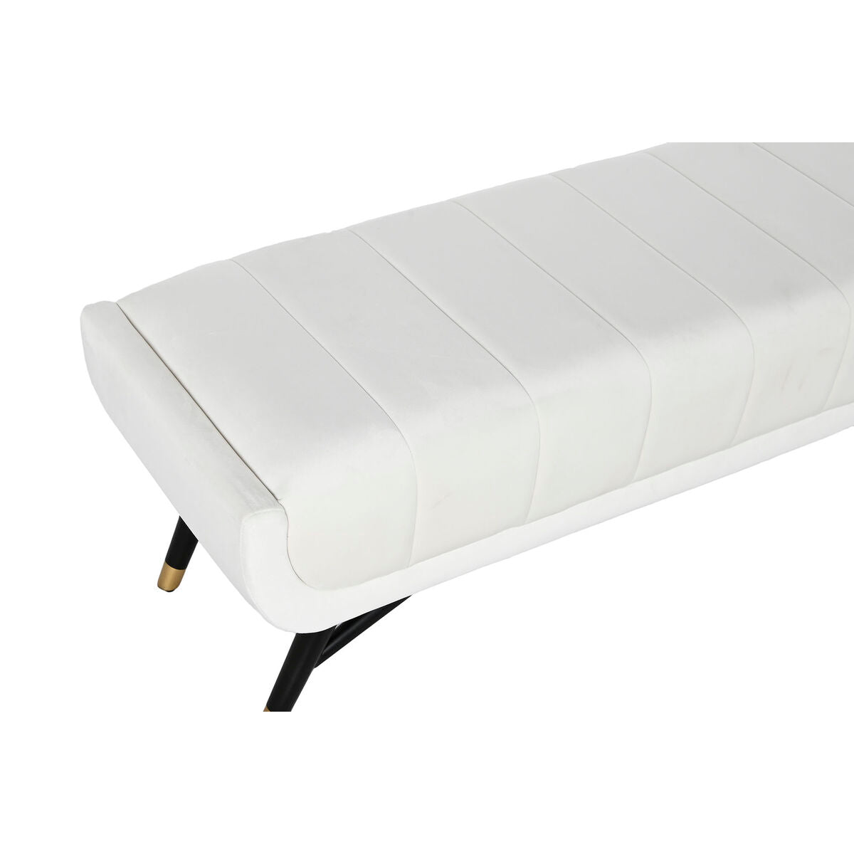 Panca Home ESPRIT Bianco Nero 120 x 40 x 42 cm