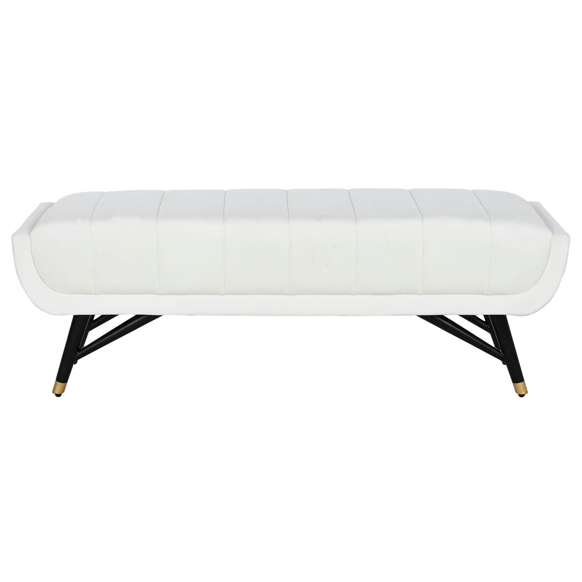 Panca Home ESPRIT Bianco Nero 120 x 40 x 42 cm