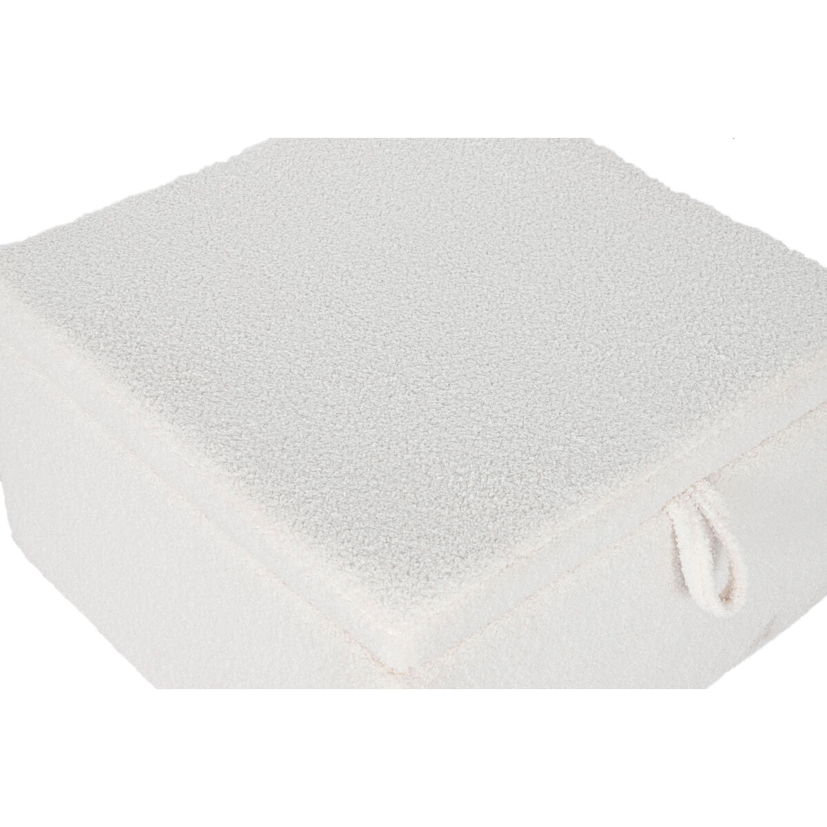 Panca Home ESPRIT Bianco Poliestere Legno MDF 60 x 60 x 36 cm