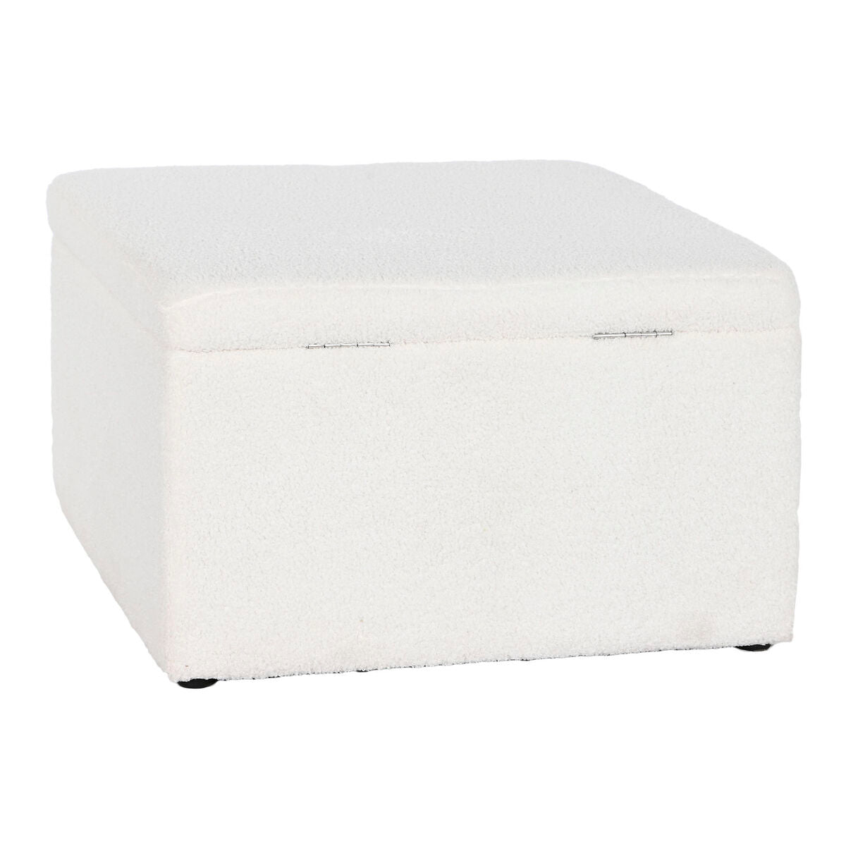 Panca Home ESPRIT Bianco Poliestere Legno MDF 60 x 60 x 36 cm