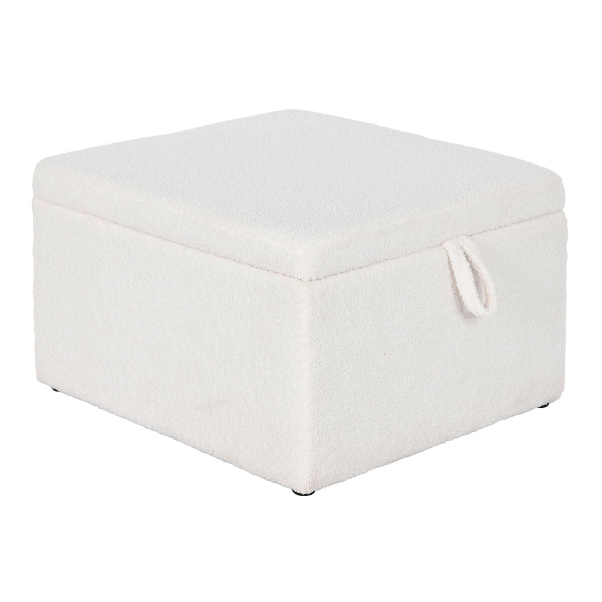 Panca Home ESPRIT Bianco Poliestere Legno MDF 60 x 60 x 36 cm