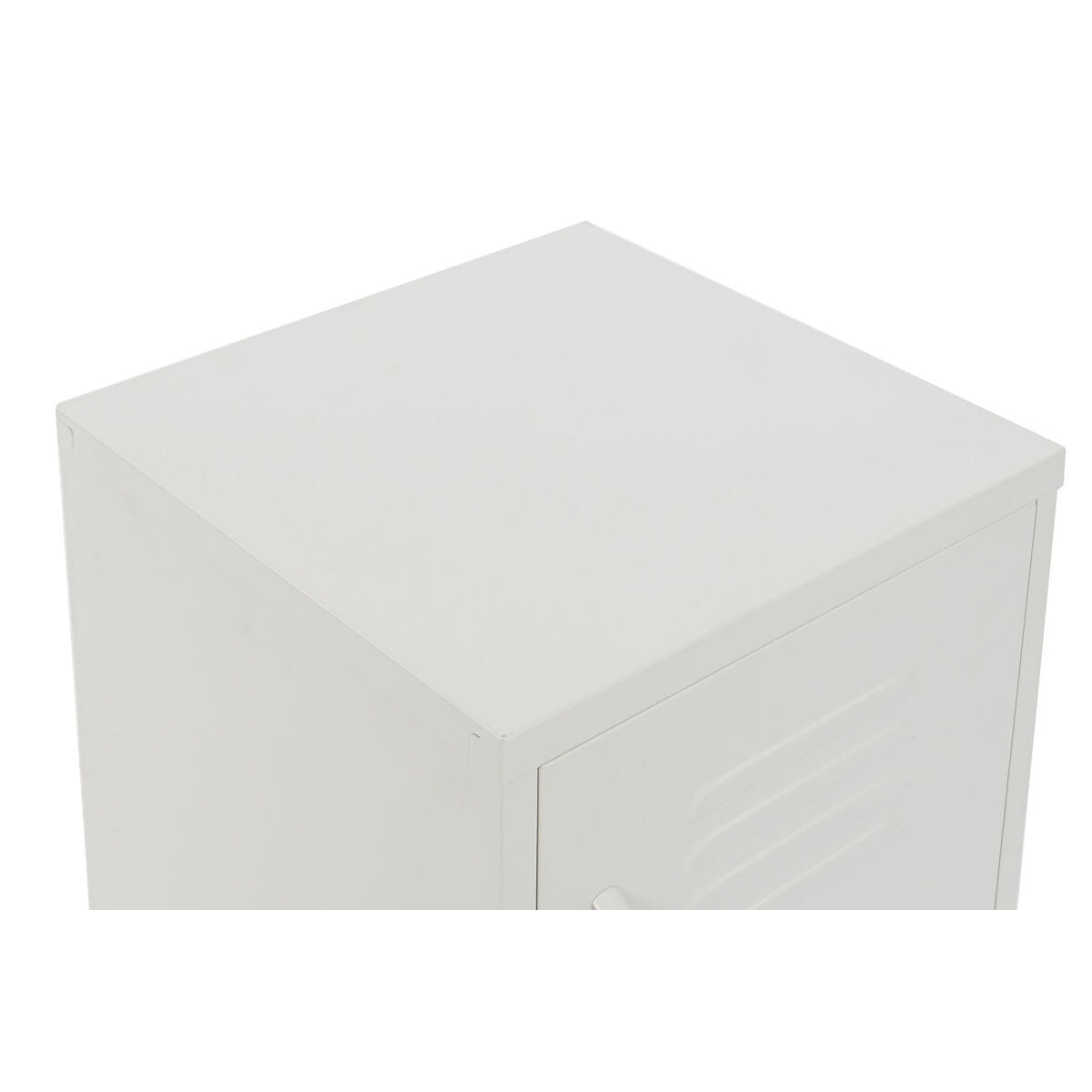 Comodino Home ESPRIT Bianco Metallo 35 x 35 x 51 cm