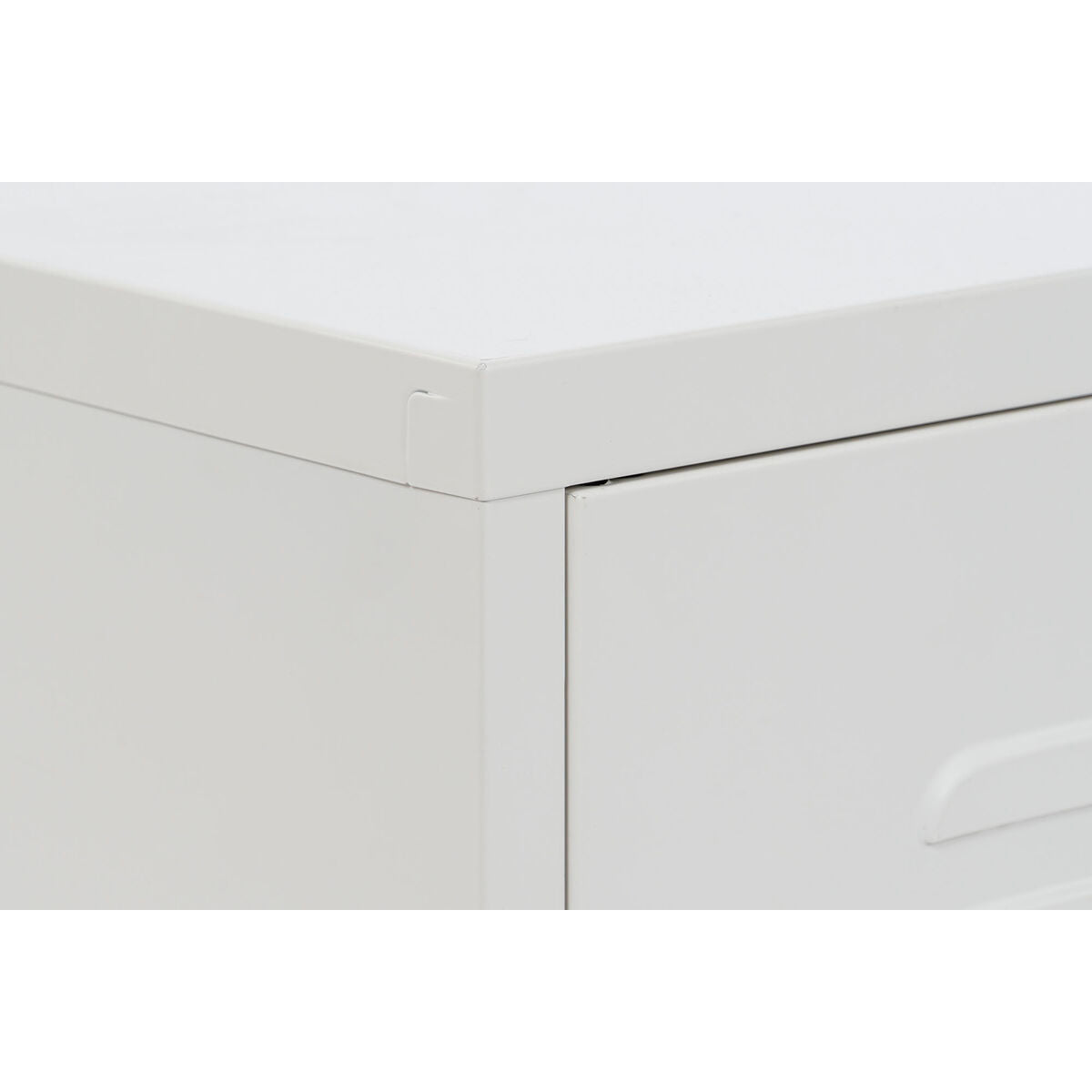 Comodino Home ESPRIT Bianco Metallo 35 x 35 x 51 cm