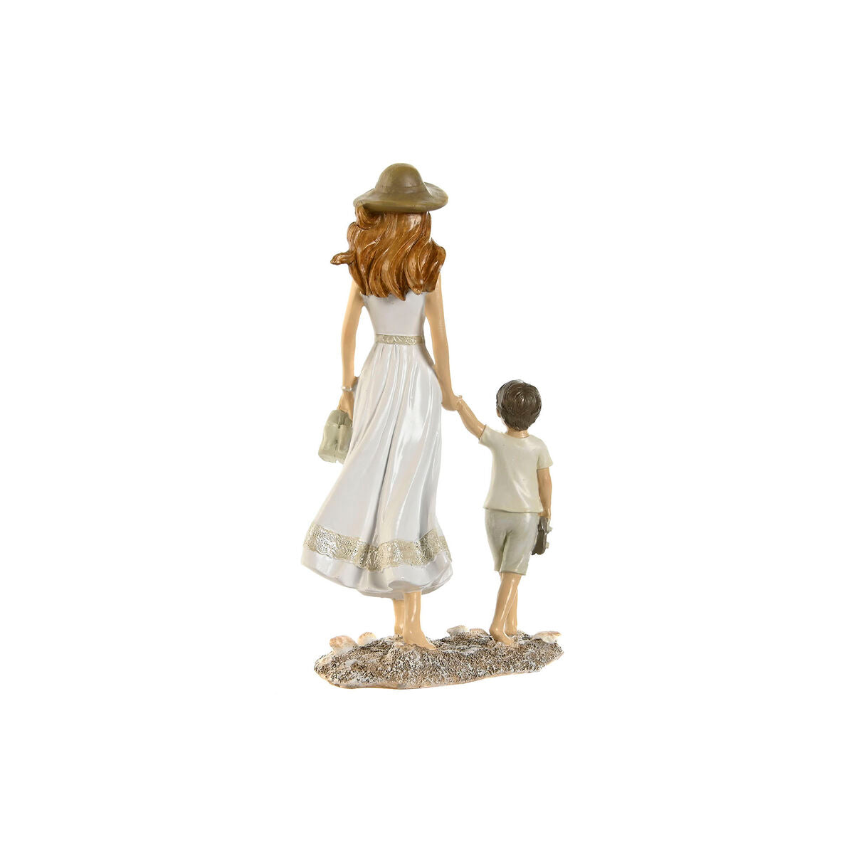 Statua Decorativa Home ESPRIT Bianco Beige 14,5 x 8 x 24,5 cm (2 Unità)