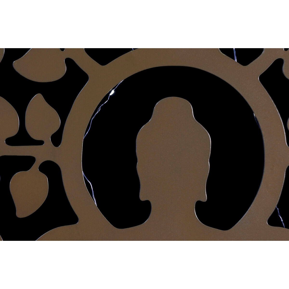 Decorazione da Parete Home ESPRIT Nero Dorato Buddha Orientale 100 x 1 x 100 cm (2 Unità)