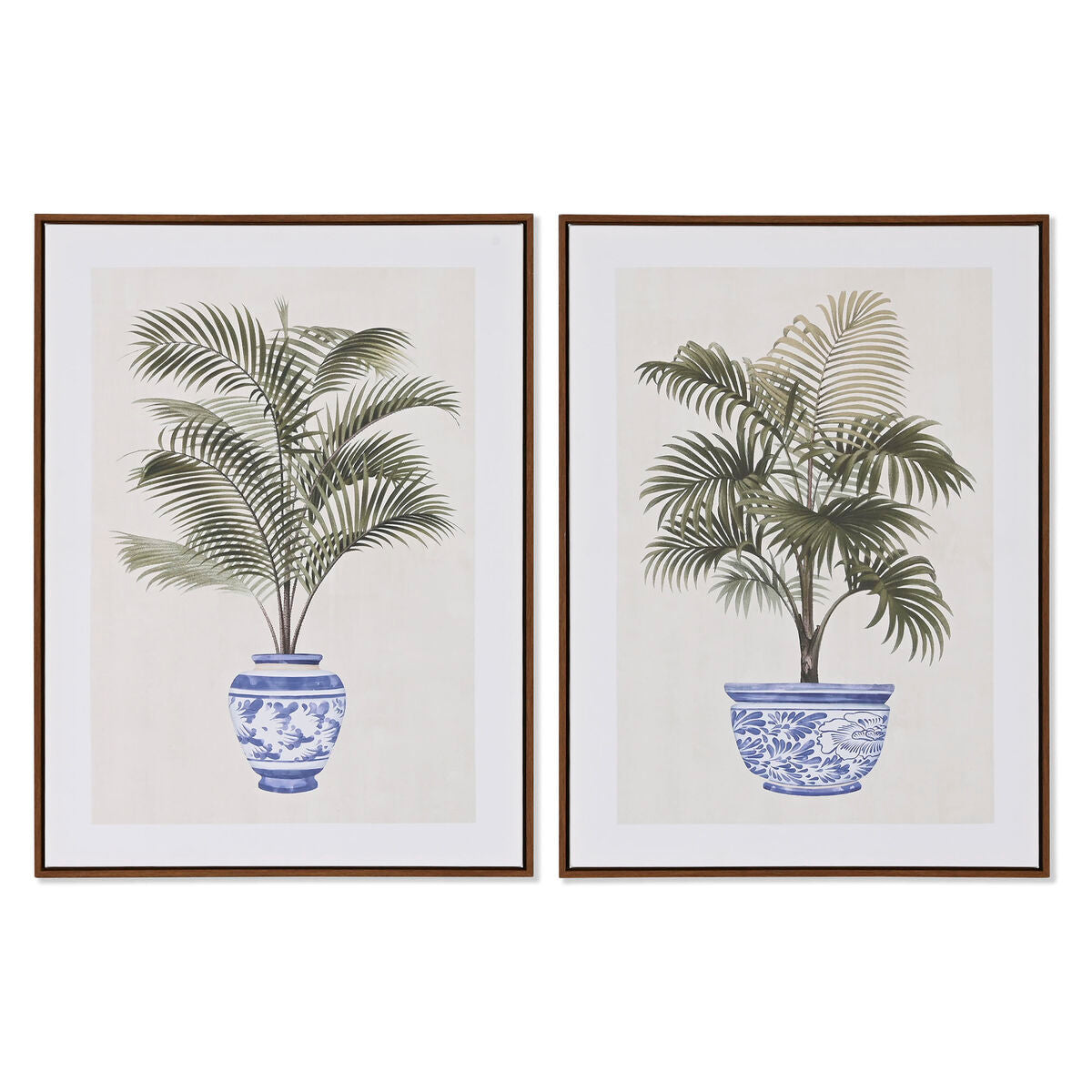 Quadro Home ESPRIT Palme Coloniale 60 x 4 x 80 cm (2 Unità)