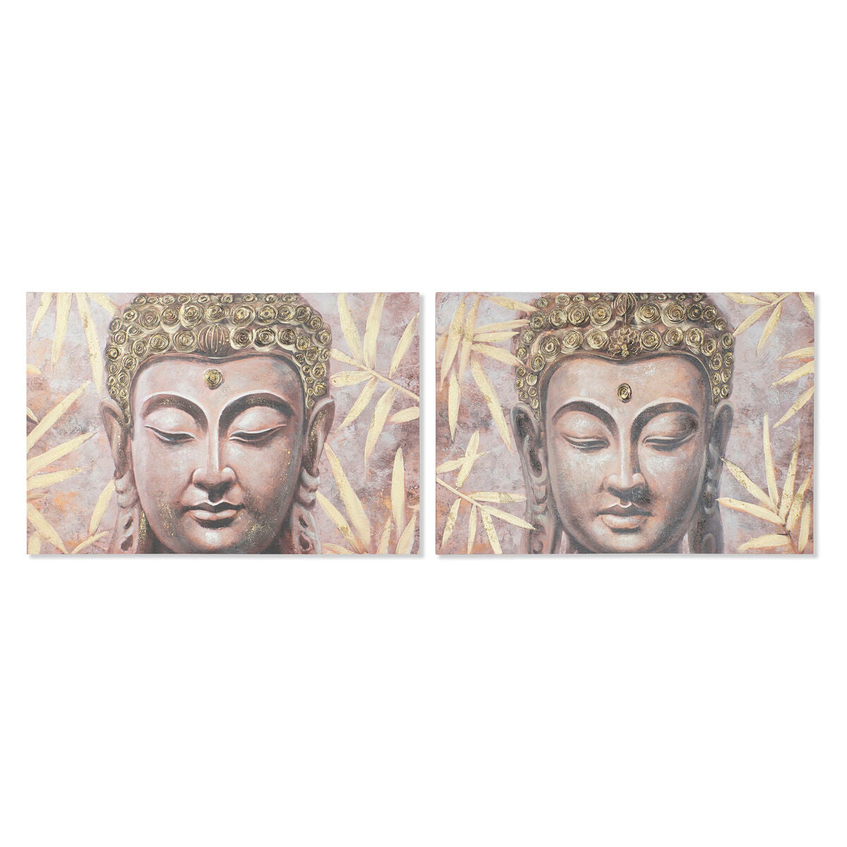 Quadro Home ESPRIT Buddha Orientale 120 x 3 x 80 cm (2 Unità)