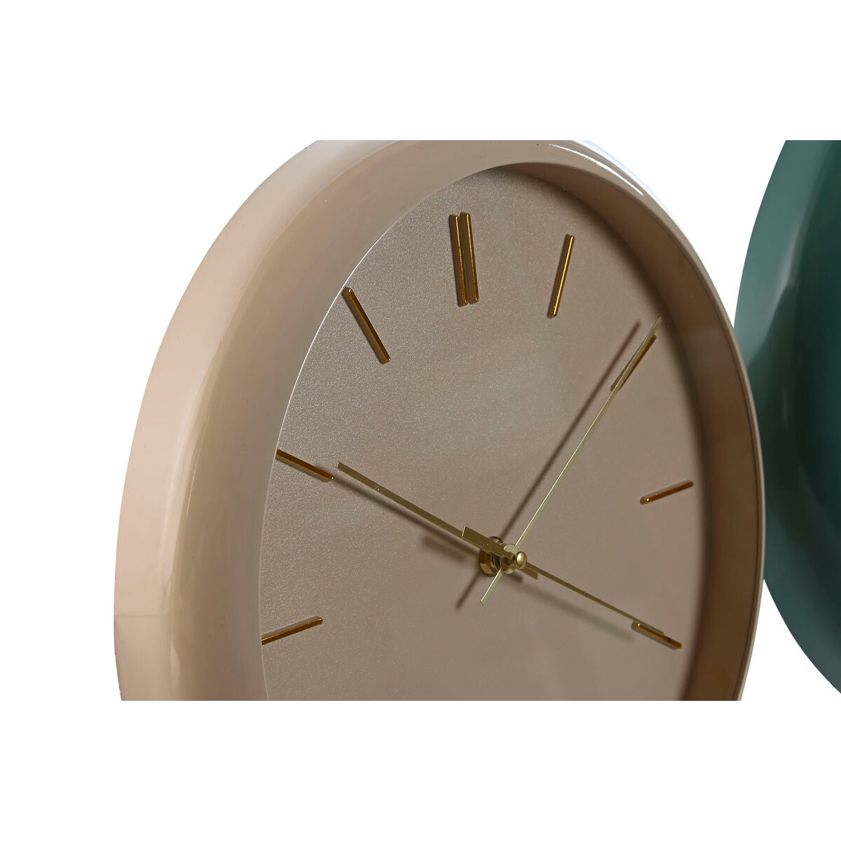 Orologio da Parete Home ESPRIT Verde Rosa PVC Moderno 30 x 4 x 30 cm (2 Unità)