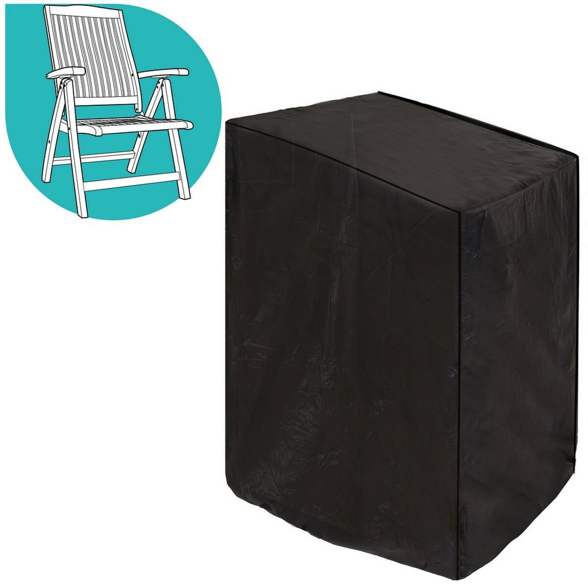 Custodia Protettrice Poltrona Nero PVC 89 x 76 x 107 cm