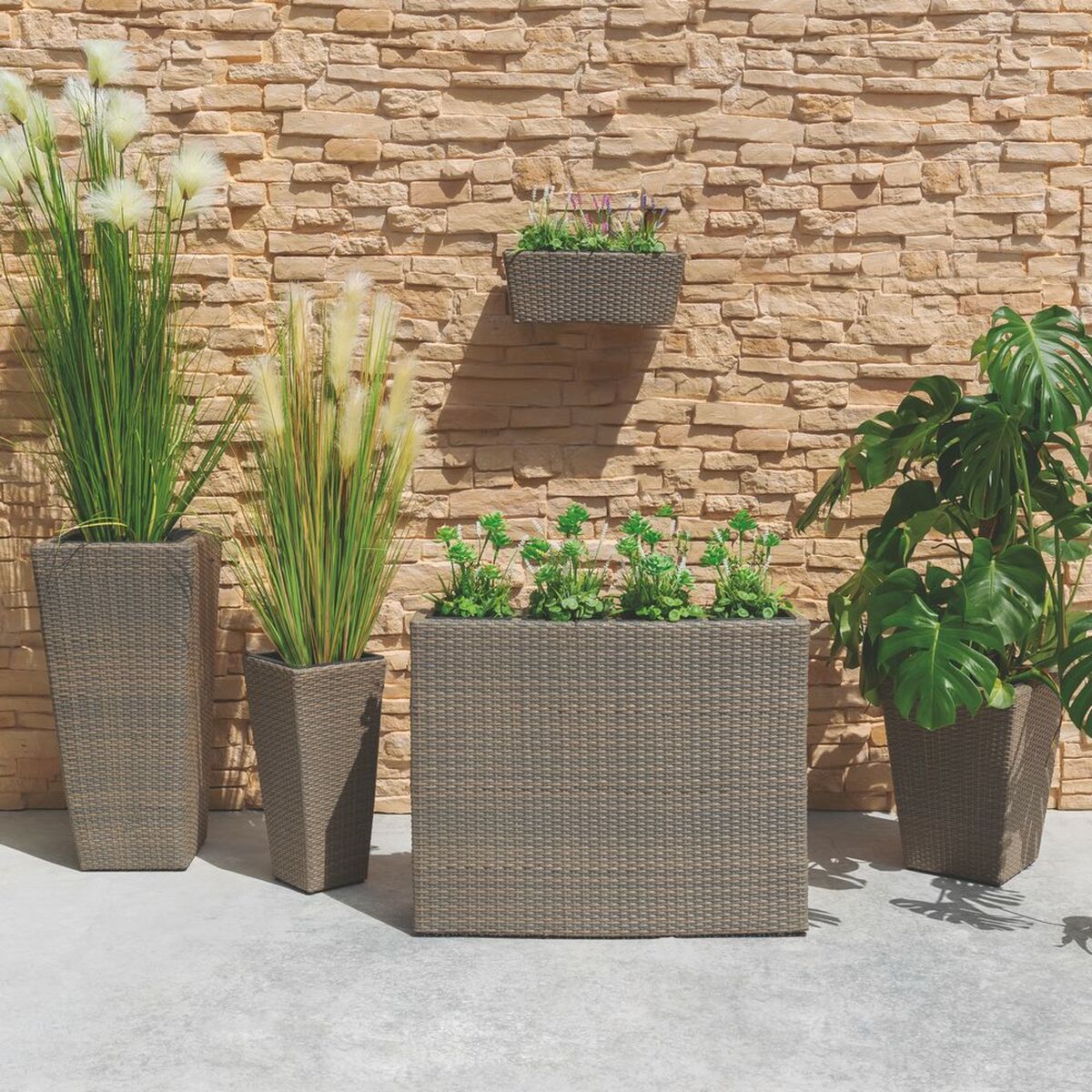Vaso Marlene Rattan 39,5 x 39,5 x 54 cm