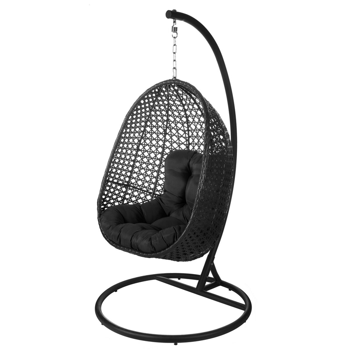 Dondolo sospeso a uovo Dido 190 x 95 x 95 cm Nero Rattan