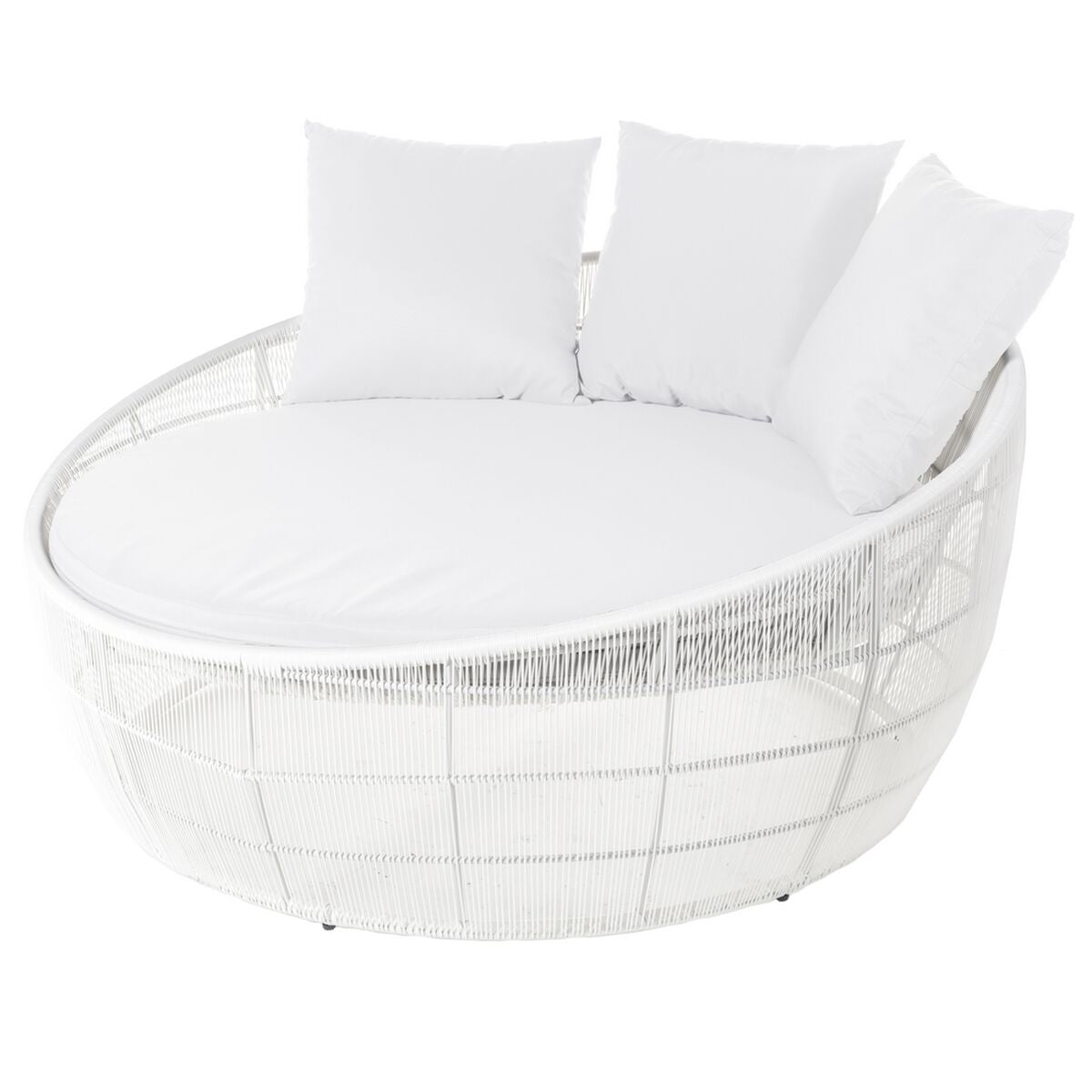 Lettino prendisole rotondo Dido 160 x 160 x 76 cm Rotondo Bianco