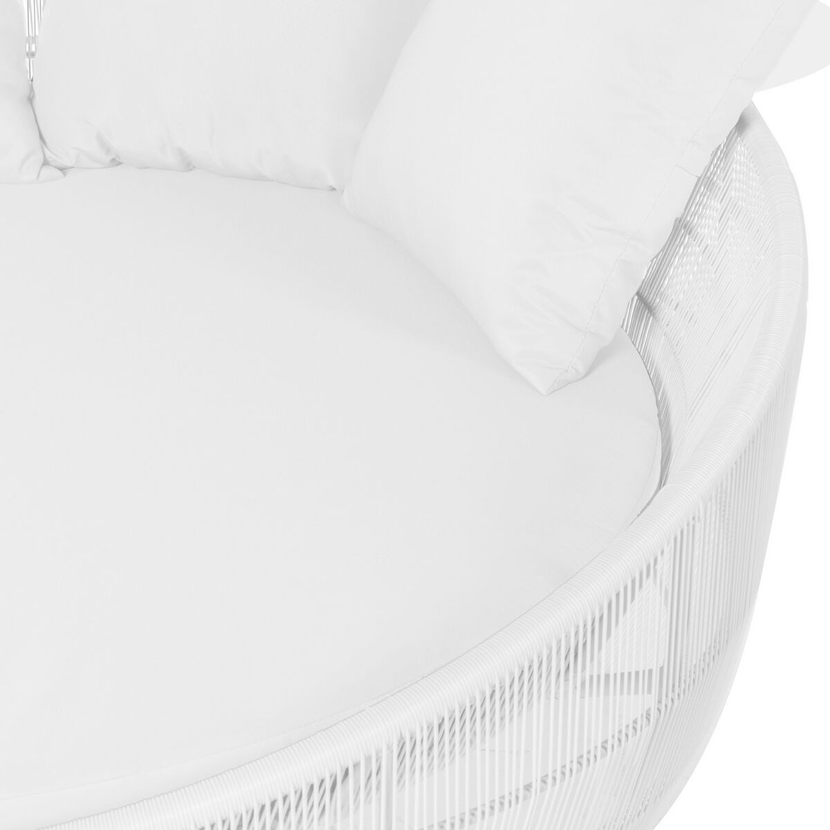 Lettino prendisole rotondo Dido 160 x 160 x 76 cm Rotondo Bianco