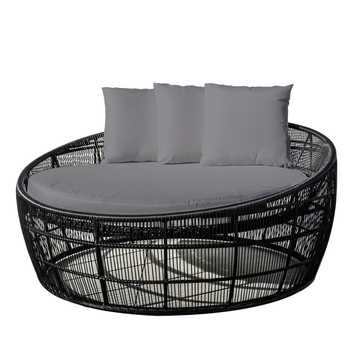 Lettino prendisole Dido 160 x 160 x 76 cm Rotondo Nero