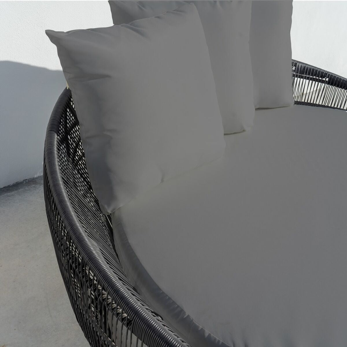 Lettino prendisole Dido 160 x 160 x 76 cm Rotondo Nero