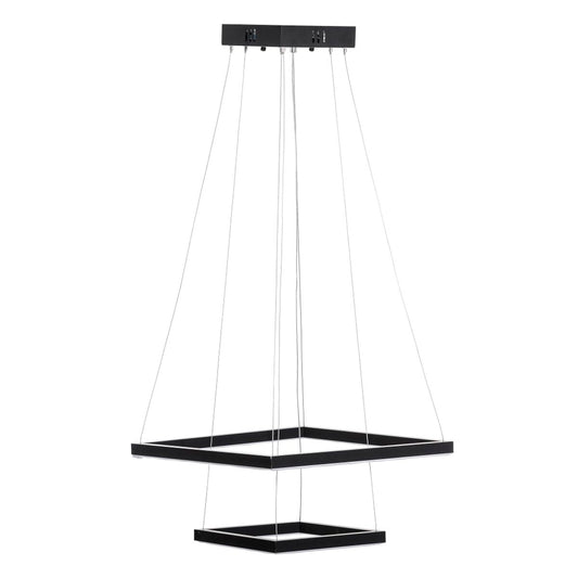 Lampadario Nero Alluminio 220-240 V Moderno 50 x 50 x 120 cm