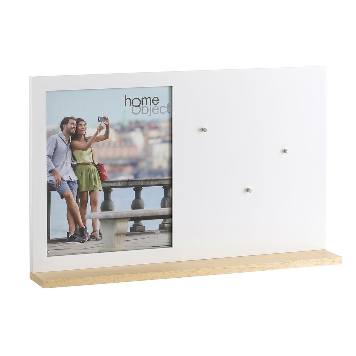 Cornice Portafoto 46,5 x 7 x 29,5 cm Legno Bianco