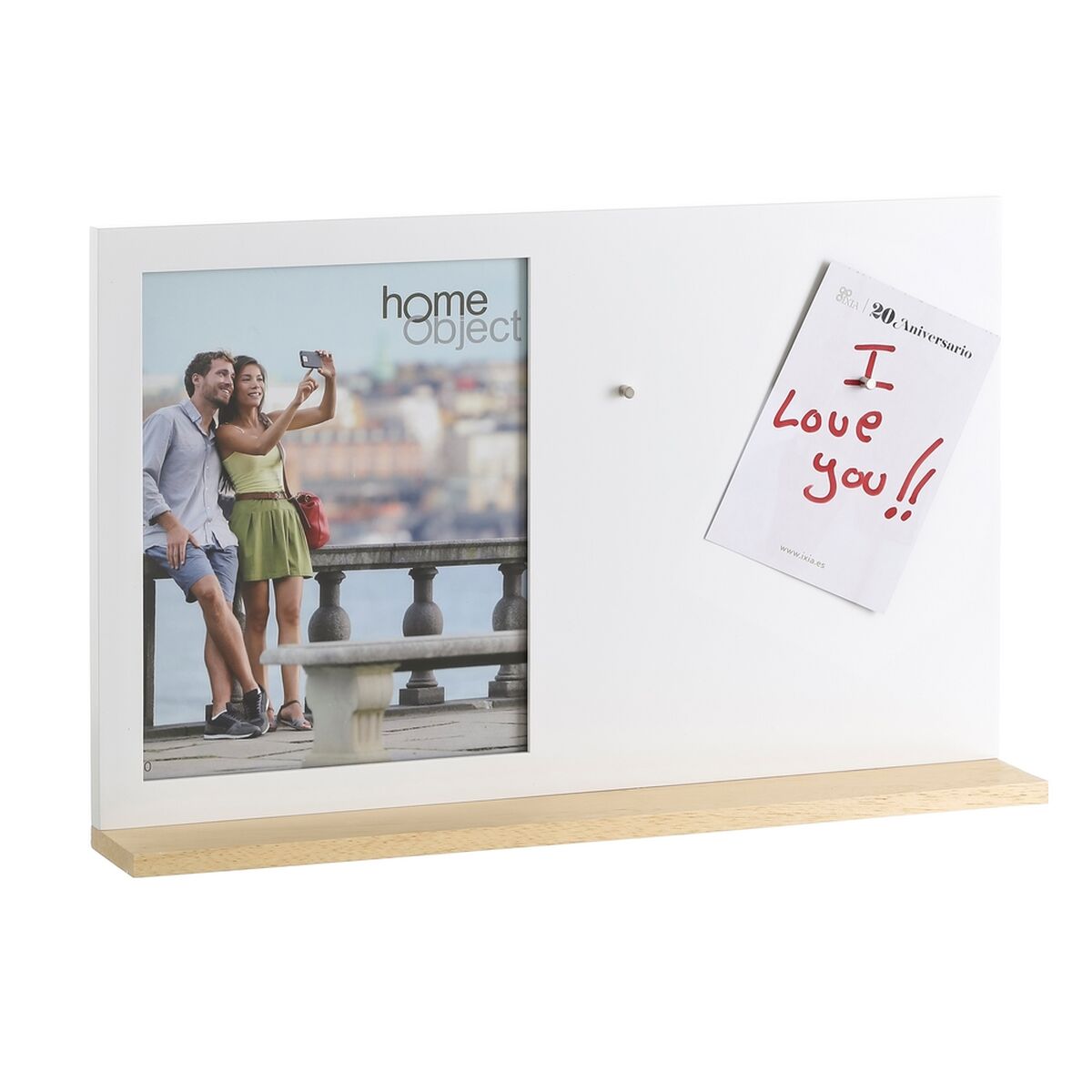 Cornice Portafoto 46,5 x 7 x 29,5 cm Legno Bianco