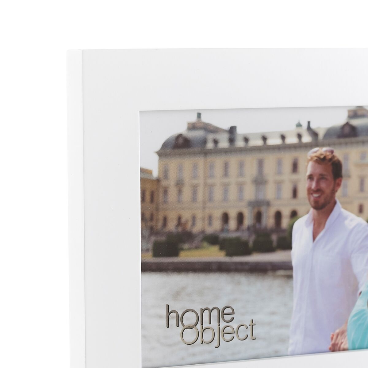 Cornice Portafoto 46,5 x 7 x 29,5 cm Legno Bianco