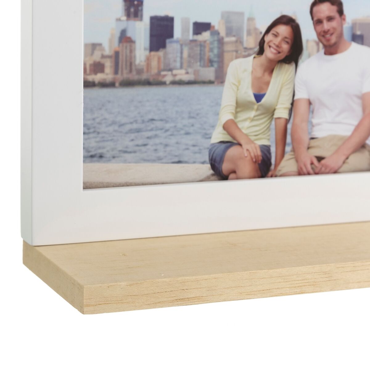 Cornice Portafoto 46,5 x 7 x 29,5 cm Legno Bianco