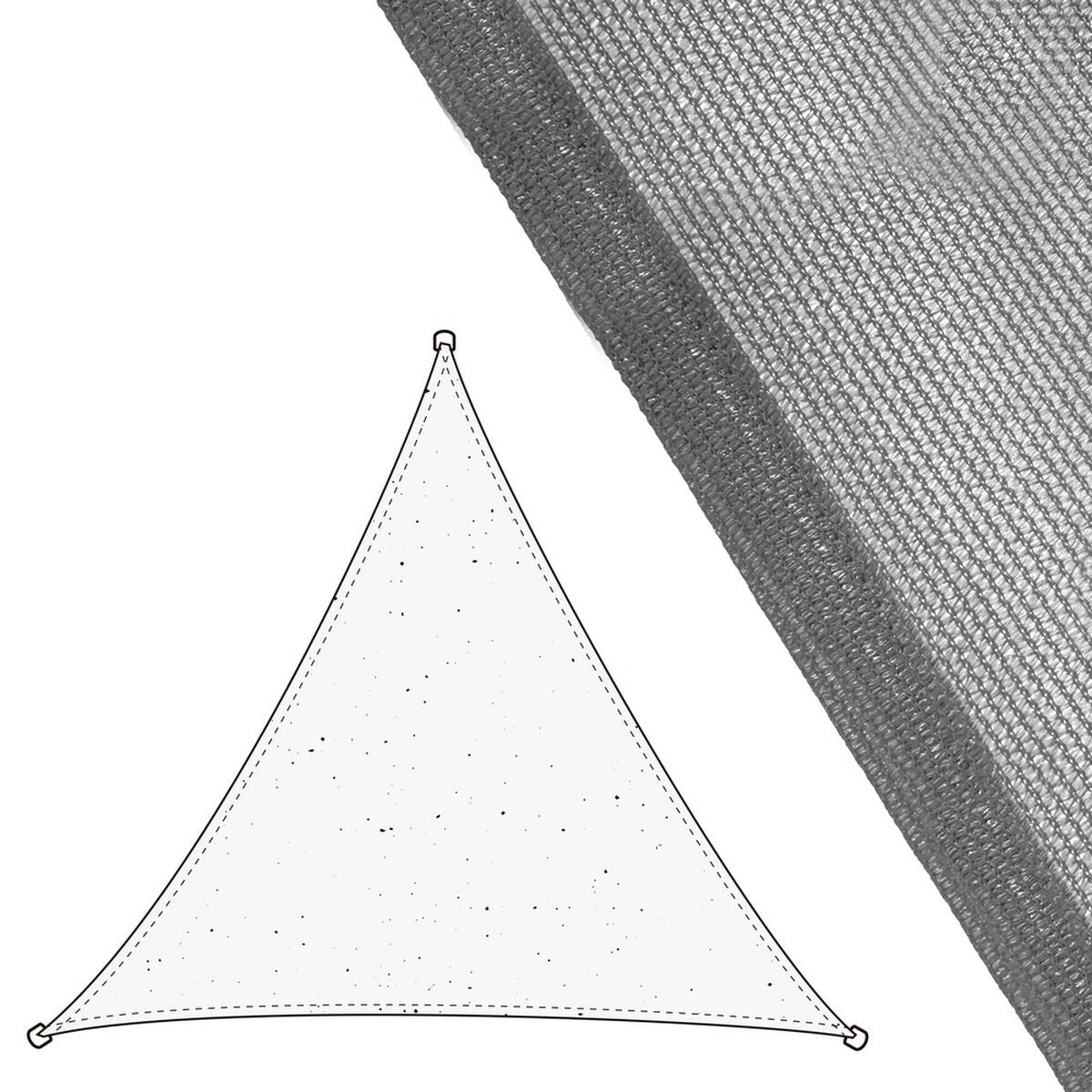 Stoffa Tenda 3,5 x 3,5 m Grigio Polietilene