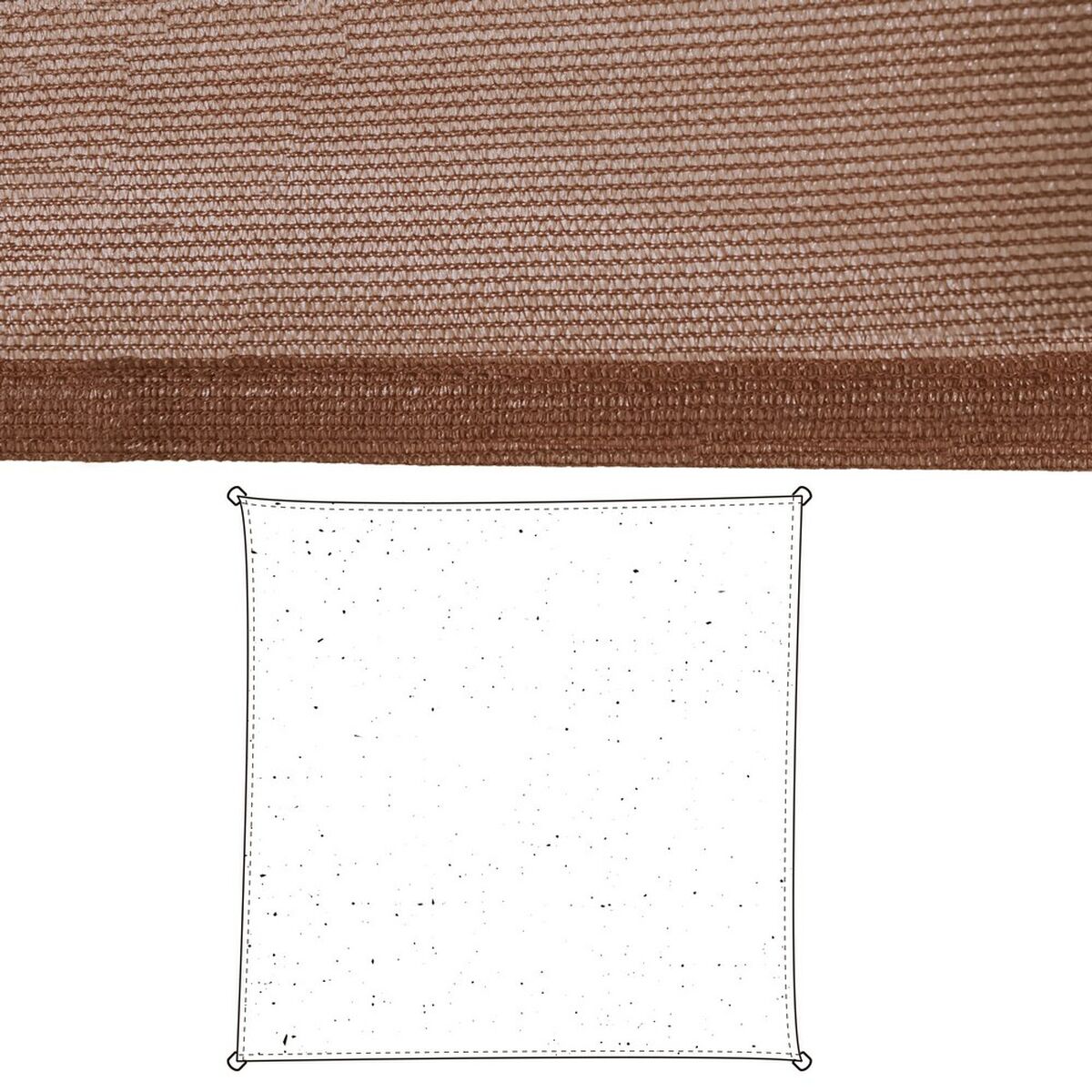 Stoffa Tenda 5 x 5 m Polietilene Cioccolato