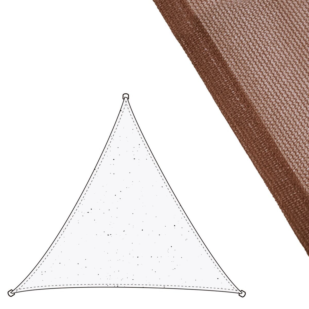 Stoffa 3 x 3 m Tenda Polietilene Cioccolato