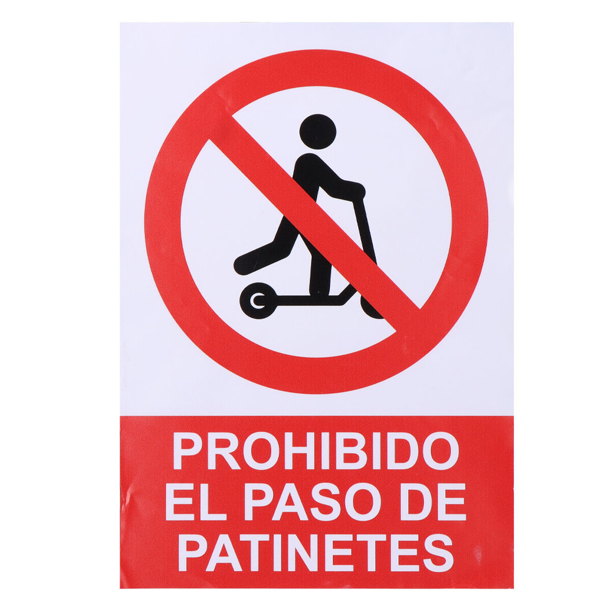 Insegna Normaluz Prohibido acceder con patinete Vinile (21 x 30 cm)