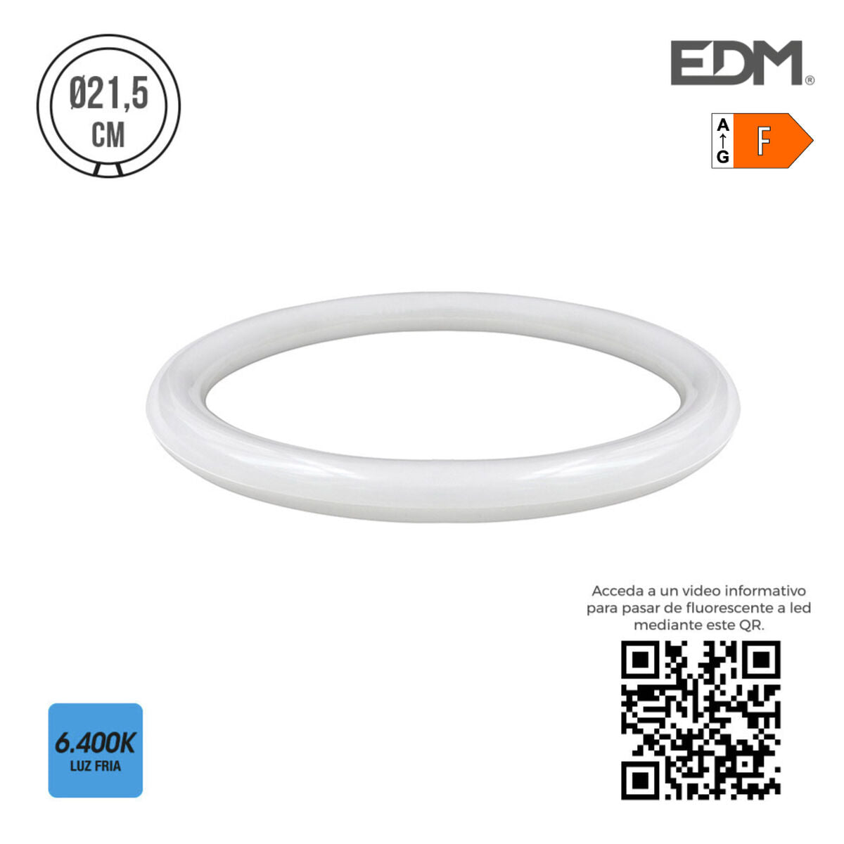 Tubo LED EDM 15 W F 1500 Lm (6400K)