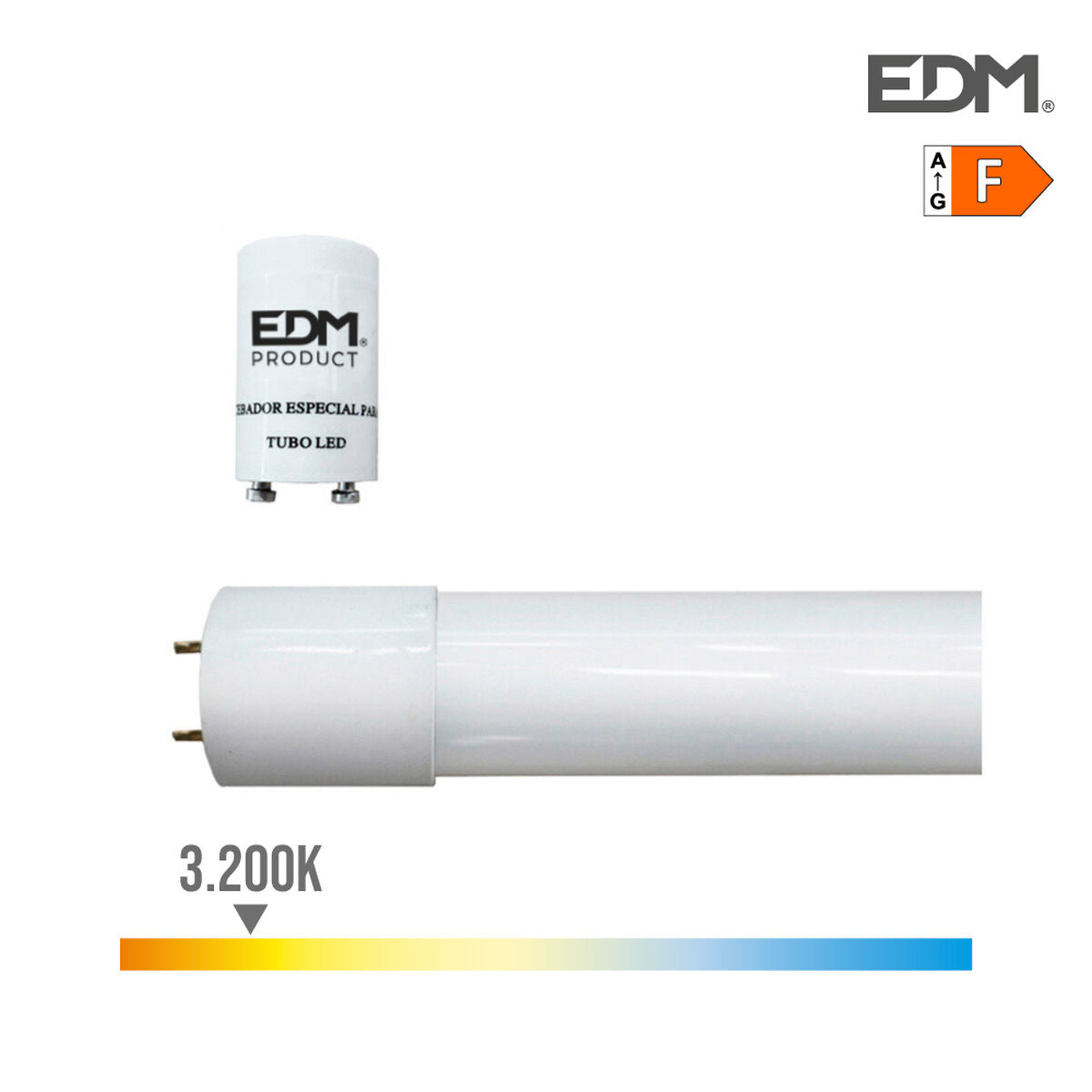 Tubo LED EDM 1850 Lm T8 F 22 W (3200 K)