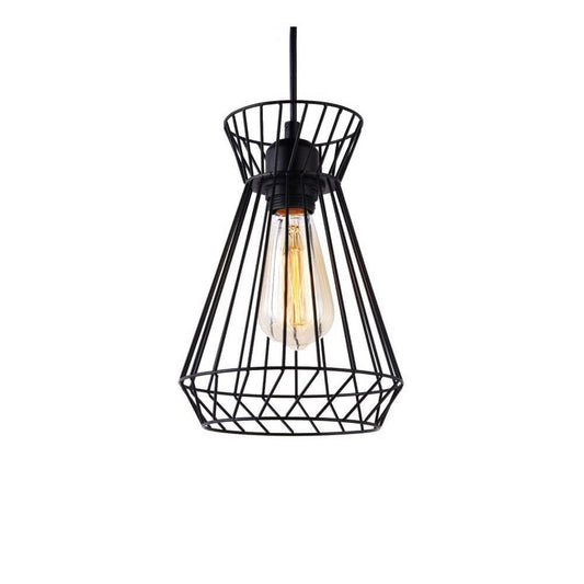 Lampadario EDM Nero Metallo 60 W (19 x 26 x 130 cm)