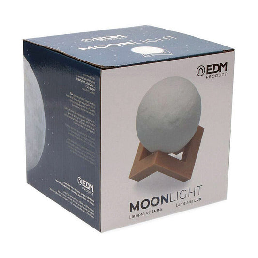 Lampada da tavolo EDM Luna Bianco 3,7 V