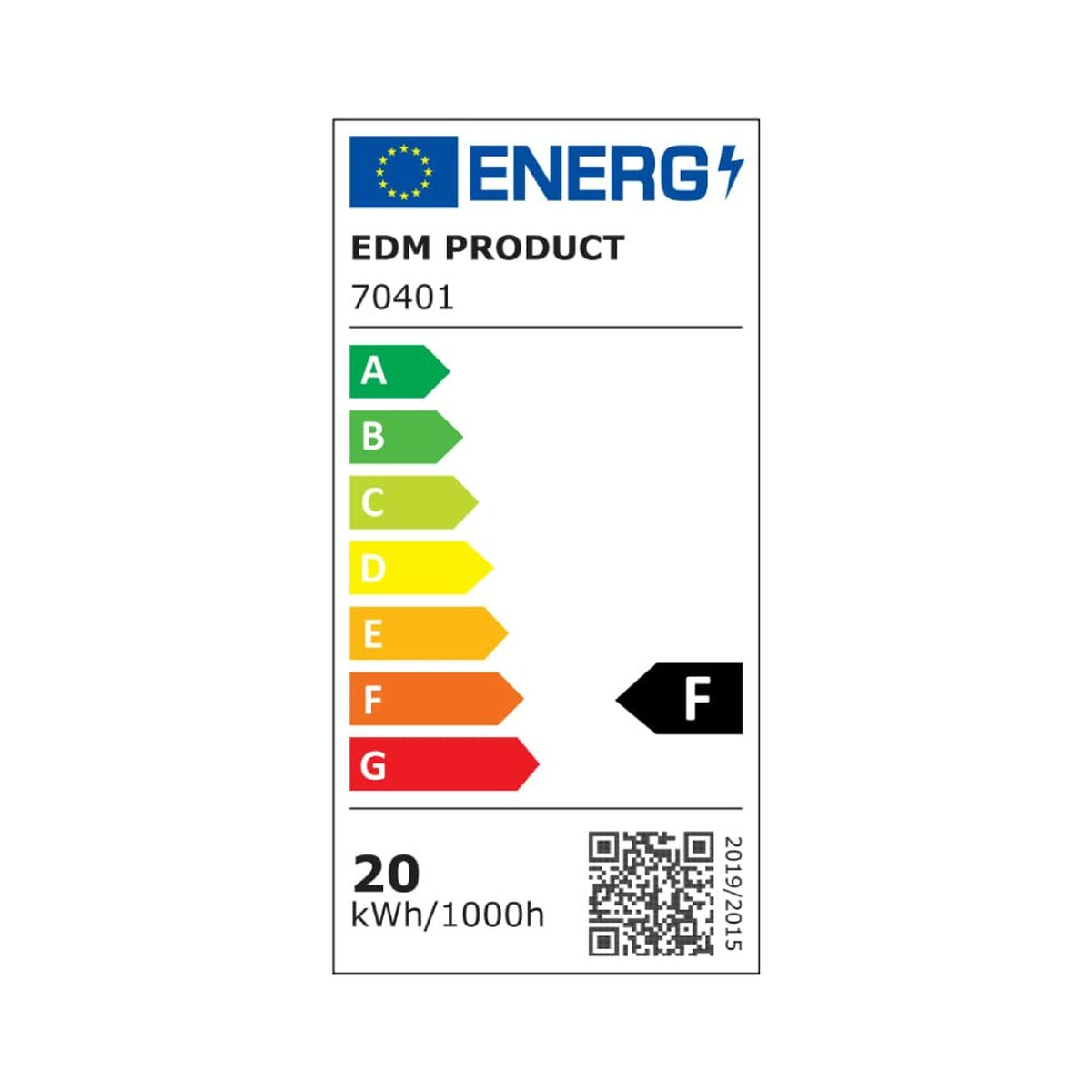 Faretto LED EDM Black Series 1520 Lm 20 W 6400K