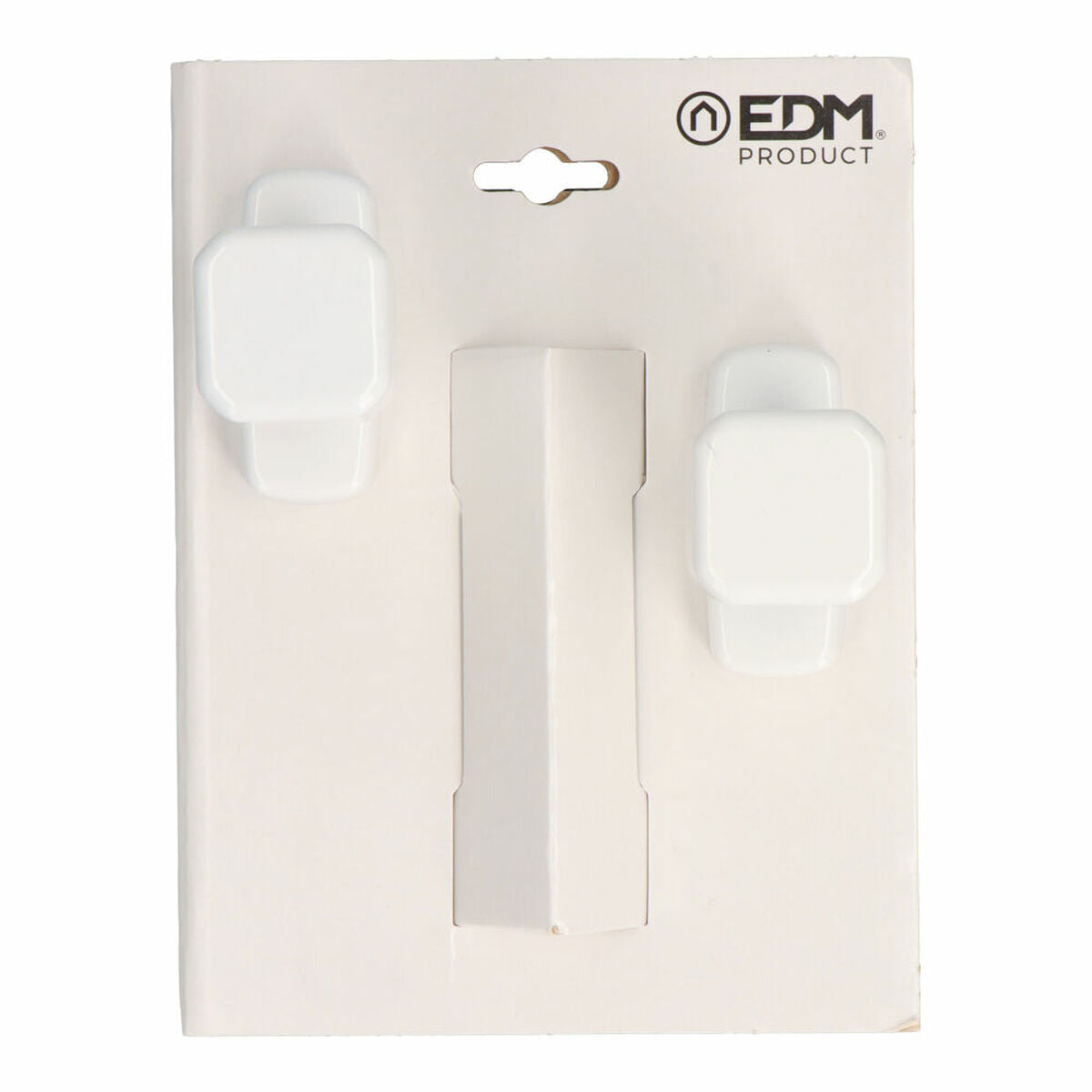 Pomo EDM 6807 Bianco Alluminio 80 x 39 mm