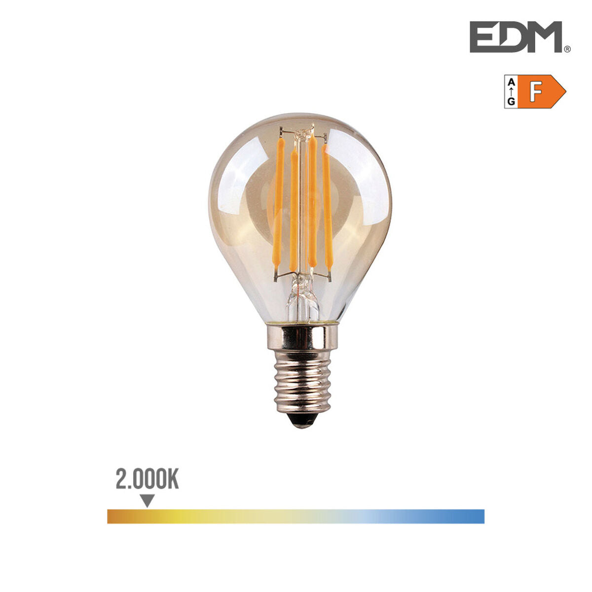 Lampadina LED EDM E14 4,5 W F 350 lm (2000 K)